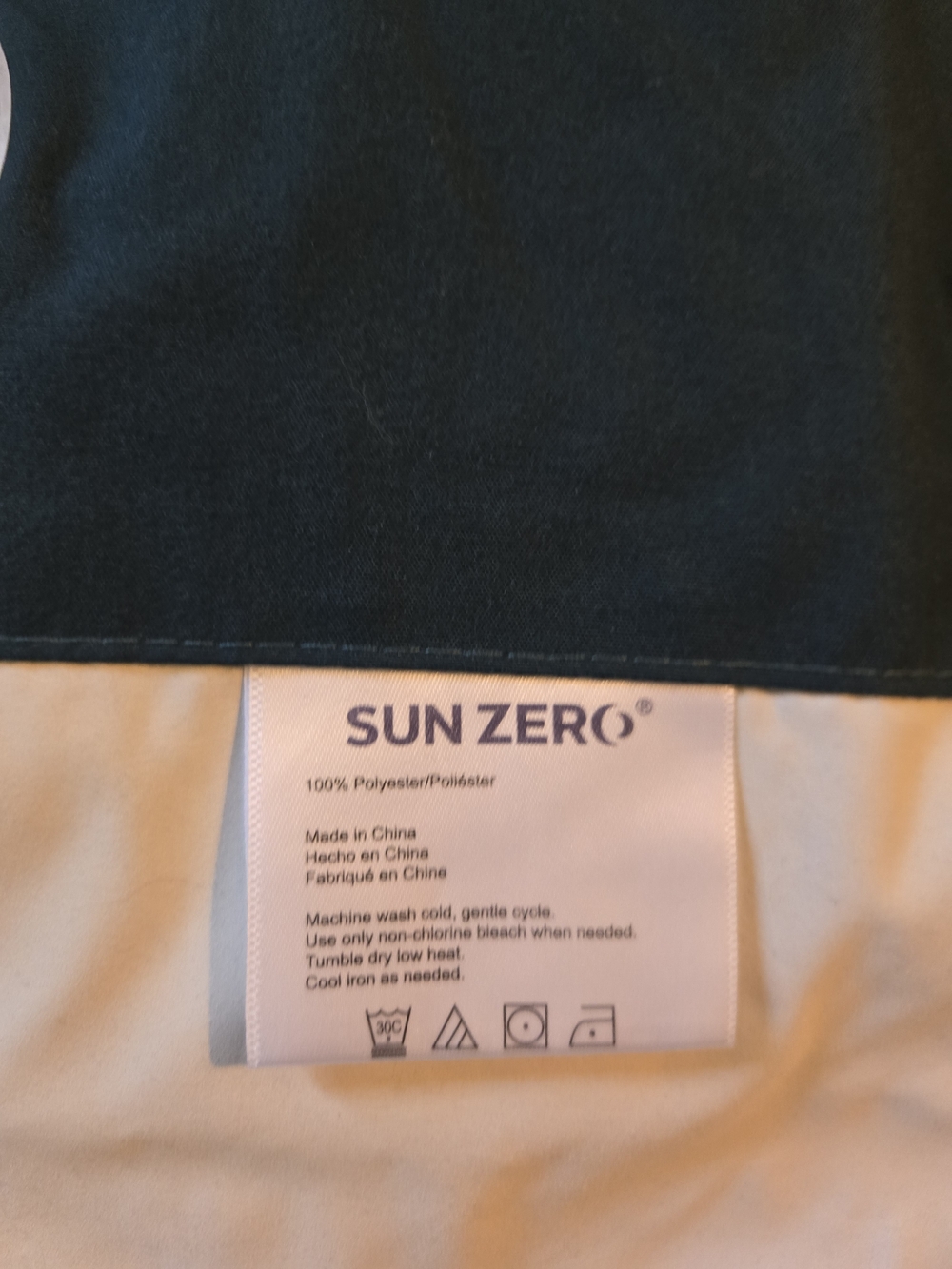 Sun Zero Cyrus Energy Saving Dark Teal Grommet Top Blackout Curtain Panels (2) - Picture 2 of 8